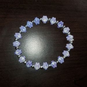 Blue Owl Charm Stretchy Bracelet